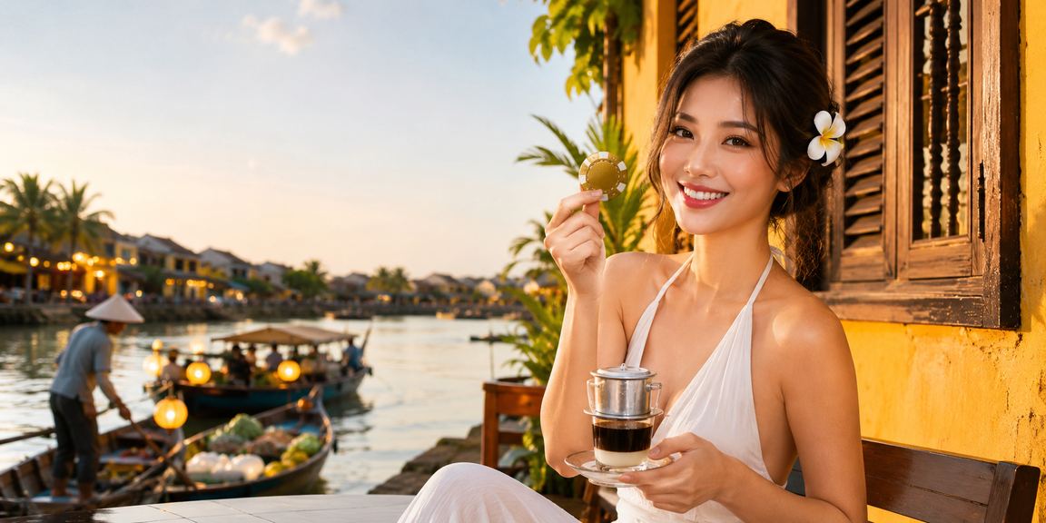 Người dùng Hội An theo dõi kèo bóng rổ trong quán cà phê buổi tối